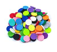 AUEAR, 100 Pack Replacement Felt Pads Round Essential Oil Diffuser Locket Necklace Refill Pads for Bracelet Car Diffuser Vent Clip 0.87 inch