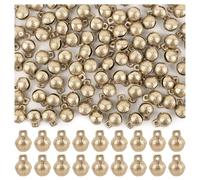 AUEAR, 100 Pieces Vintage Brass Bells 14mm Mini Jingle Bell for DIY Wind Chimes Home Decor