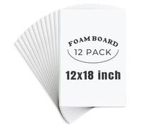 AUEAR, 12 Pack 12x18 White Foam Boards 1/8" Thickness Foam Core Boards for Presentation Board for School Crafts Office Art Projects Display, Mounting, Print