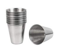 AUEAR, 12 Pack 2.3 Ounce/70 ml Stainless Steel Shot Glass Espresso Cups Barware Drinking Vessel for Bar Home Restaurant