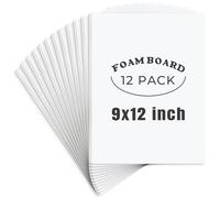 AUEAR, 12 Pack 9x12 White Foam Boards 1/8" Thickness Foam Core Boards for Presentation Board for School Crafts Office Art Projects Display, Mounting, Print