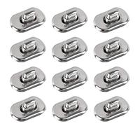 AUEAR, 12 Pack Silver Turn Lock Clasp Hardware Purse Closure latches Handbag Twist Fasteners for DIY Bag Craft Project