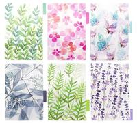 AUEAR, 12 Pcs A5 Binder Index Dividers Plastic Insertable Index Tab Binder Dividers Translucent for 6-Ring Planner