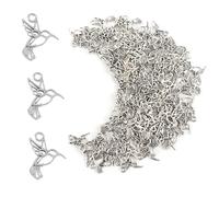 AUEAR, 150 Pack Antique Small Hummingbird Charms Pendant for DIY Earring Bracelets Necklace Jewelry Making, 150 pack, Metal, No Gemstone