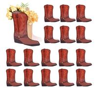 AUEAR, 16 Pack Western Cowboy Boots Flower Boxes Cowgirl Centerpiece Decorations for Wedding Party Shower