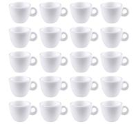 AUEAR, 20 Pack Mini Coffee Cup Plastic Miniatures White Mug Tea Cup For Food Kitchen Room Dollhouse Decoration Accessories
