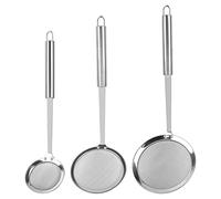 AUEAR, 3 Pack Hot Pot Fat Skimmer Spoon Stainless Steel Fine Mesh Strainer for Oil Filter Skimming Grease Foam Gravy