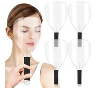 AUEAR, 4 Pack Clear Plastic Shield Face Mask Barber Hair Salon Shield for Face Eyes Protect