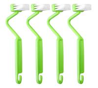 AUEAR, 4 Pack Curved Toilet Brush 8" V Type Plastic Corner Rim Cleaning Edge