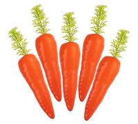 AUEAR, 5 Pack Artificial Carrots Simulation Carrot Lifelike Vegetables Model Teaching Photo Props for Home Kitchen Shop Supermarket Decor, 21643_5_01252024