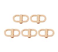 AUEAR 5 Pack Gold Adjustable Metal Buckles for Chain Strap Bag, Chain Links Tiny Clip to Shorten Length, Gold, 5 Pack