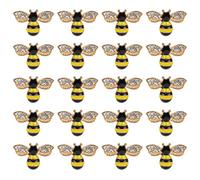 AUEAR, Alloy Bee Charm Pendants Rhinestone Enamel for DIY Craft Wedding Decoration Jewelry Making Necklace Bracelet (Style A, 20 Pack), 20 Pack, Alloy, Rhinestone, Enamel, Rhinestone