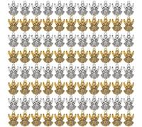 AUEAR, Angel Charms Pendants Tibetan Fairy Angel Pendant for DIY Bracelet Necklace Jewelry Making, 100 Pack, Metal, No Gemstone