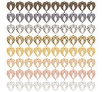 AUEAR, Angel Wings Charms Antique Silver Tone for Bracelets Necklace Jewelry Making, 128 Pack, Metal, No Gemstone