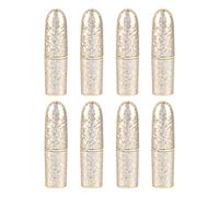 AUEAR, Empty Lip Balm Lipstick Tubes Container Bullet Shape for Lipstick Lip Balm DIY, Gold, 8 Count (Pack of 1)