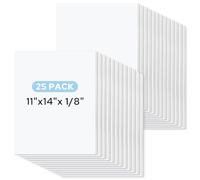 AUEAR, Foam Boards 25 Pack 11x14 inches Bulk 1/8" Thickness White Foam Core Board Presentation Sheet Multipurpose Blank Boarding for Presentation Project Crafts Mounting School Display