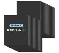 AUEAR, Foam Boards 25 Pack 11x14 inches Bulk 3/16" Thickness Black Foam Core Board Presentation Sheet Multipurpose Black Boarding for Presentation Project Crafts Mounting School Display