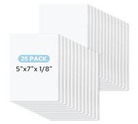 AUEAR, Foam Boards 25 Pack 5x7 inches Bulk 1/8" Thickness White Foam Core Board Presentation Sheet Multipurpose Blank Boarding for Presentation Project Crafts Mounting School Display