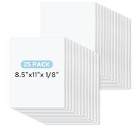 AUEAR, Foam Boards 25 Pack 8.5x11 inches Bulk 1/8" Thickness White Foam Core Board Presentation Sheet Multipurpose Blank Boarding for Presentation Project Crafts Mounting School Display