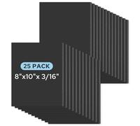 AUEAR, Foam Boards 25 Pack 8x10 inches Bulk 3/16" Thickness Black Foam Core Board Presentation Sheet Multipurpose Black Boarding for Presentation Project Crafts Mounting School Display