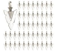 AUEAR, Indian Arrowhead Charms Arrowhead Jewelry Charms for Jewelry Making, 200 Pack, Silver, alloy