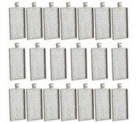 AUEAR, Rectangle Pendant Trays Cameo Bezel Antique Bronze Pendant Blanks for Setting Photo Jewelry Making, Alloy, No Gemstone