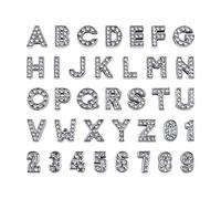 AUEAR, Slide Charms Alloy Alphabet A-Z Alphabet Letters for DIY Wristbands Bracelets Jewelry Making, 10MM, Metal, No Gemstone