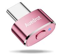 AUEDROT Mouse Jiggler USB-C Undetectable Mouse Jiggler Type C Mover with Switch Button, Automatic Wiggler with 2 Jiggle Modes, Plug & Play, Keep Computer/Laptop Awake, Pink