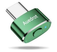 AUEDROT Mouse Jiggler USB-C Undetectable Mouse Jiggler Type C Mover with Switch Button, Automatic Wiggler with 2 Jiggle Modes, Plug & Play, Keep Computer/Laptop Awake,Green