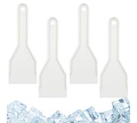 AUEFUDQ Pack of 4 Ice Scrapers for Freezer, White Ice Scraper for Refrigerator, Plastic Freezer, Compatible with Multi Brand Refrigerators