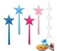 AUEFUDQ Set of 4 Magic Salt and Pepper Chopsticks, Magic Wand Star Shape for Kitchen, Unknown Magic Wand for Salt and Pepper Shakers, Salt and Pepper Shakers