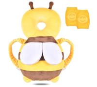AUEJACKY Baby Head Protection,Breathable Baby Head Protection Pads,with Knee Pads,Baby Head Protection Pillow and Baby Knee Pads,Adjustable Ideal for Kids Learning to Crawl and Run, Bee-shaped
