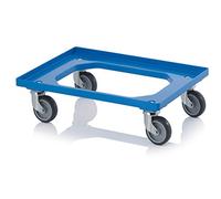 AUER Heavy Duty Dolly Transport Trolley for 600 x 400 Euro Plastic Stacking Containers - 250kg Load Capacity 4 Swivel Castors Office & Home Move