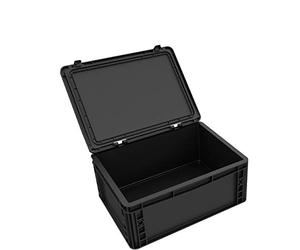 Auer Packaging DDEB165ESD Eurocontainer Case/Euro Box with hinge lid ESD ED 43/17 HG