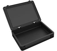 Auer Packaging Eurocontainer Case/Euro Box with Hinge Lid ESD ED 43/75 HG - Black Steel Storage Container