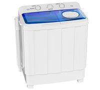 Auertech Portable Washing Machine, 28 Pound Washing Machine, Compact Mini Washing Machine with Drain Pump, Semi-Automatic Washing Machine, 4.3kg, Swivel Combi, for Bedroom, Homes