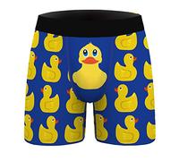 Aueyan Mens Boxer Briefs Funny Novelty Underwear Hilarious Gifts for Men No Fly, 1 Piece,cute Ducks, XL