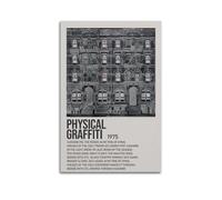 AUEYQWHE Physical Graffiti by Led Zeppelin Poster Wall Art Aesthetic Cover Poster Design Painting for Living Room Bed Room 08x12inch(20x30cm) Unframe-style