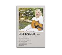 AUEYQWHE Pure & Simple by Dolly Parton Poster Wall Art Aesthetic Cover Poster Design Painting for Living Room Bed Room 12x18inch(30x45cm) Unframe-style