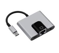 Auf RJ45 Netzwerkadapter - Stabiles Kabelgebundenes Internet Laptop & Handy | Gigabit Ethernet Konverter Mit 3.5 mm Audio & Ladeunterstützung | For Homeoffice, Reisen, Aluminiumgehäuse, Gleich