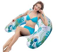 Aufblasbarer Poolstuhl, Palmenblatt-Poolschwimmer | PVC fabric with getränkehalter | Praktischer Getränkehalter für Erwachsene, schwimmendes Wasserfloß, große Größe für Lustiges P