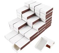 Aufee 60Pcs Blank Matches Containers White Matches Box, DIY Custom Match-boxes with Double-Sided Striker for Wedding Bridal Birthday Party(No Matches Included)