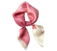 100% Pure Mulberry Silk Square Scarf for Hair-27''x27''- Women Silk Neckerchief Head Wrap Scarf, Blossom, S