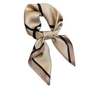 Aufeel 100% Pure Mulberry Silk Square Scarf for Hair-27''x27''- Women Silk Neckerchief Head Wrap Scarf, Check Fashion, S
