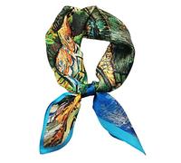 Aufeel 100% Pure Mulberry Small Square Silk Scarf For Women - 53 x 53 cm, House., S