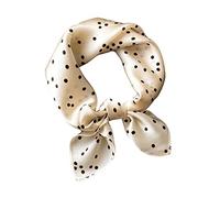 Aufeel 100% Real Mulberry Silk Women Small Square Neck Scarfs 21" Lightweight Headscarf Printed Neckerchief Gift Packed, Little Dotdot, Small