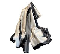Aufeel Fashion Scarves 100% Silk Felling Scarf Long Lightweight Sunscreen Shawls Wrap for Women Hair Scarves, Black L, Large