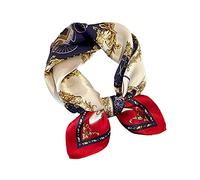 Aufeel Women's 100% Pure Mulberry Silk Small Square Scarf - Neckerchief Women - Silk Headscarf - 21" x 21", Classic Fashion, S