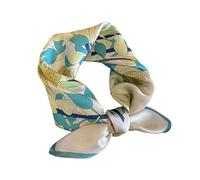 Aufeel Women's 100% Pure Mulberry Silk Small Square Scarf - Neckerchief Women - Silk Headscarf - 21" x 21", Sky Blue, S