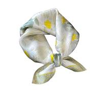Aufeel Women's 100% Pure Mulberry Silk Small Square Scarf - Neckerchief Women - Silk Headscarf - 21" x 21", Tea Green, S